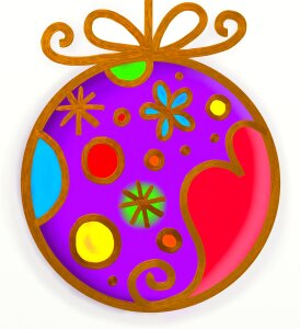 Festive bauble decoration. Free illustration for personal and commercial use.