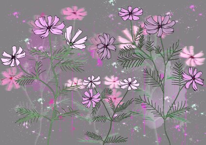 Series colored meadow. Free illustration for personal and commercial use.