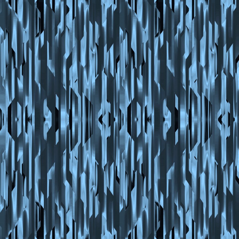 Metallic blue shapes. Free illustration for personal and commercial use.