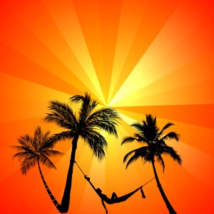 Beach summer tropical. Free illustration for personal and commercial use.