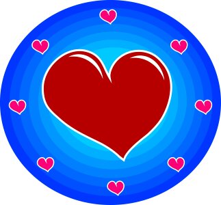 Symbol valentine love heart. Free illustration for personal and commercial use.