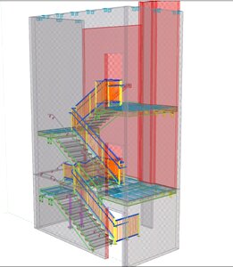 Architecture blueprints 3d. Free illustration for personal and commercial use.