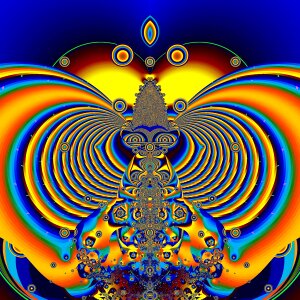 Digital art fractal colorful. Free illustration for personal and commercial use.