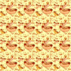 Hot-dog hotdog pattern. Free illustration for personal and commercial use.