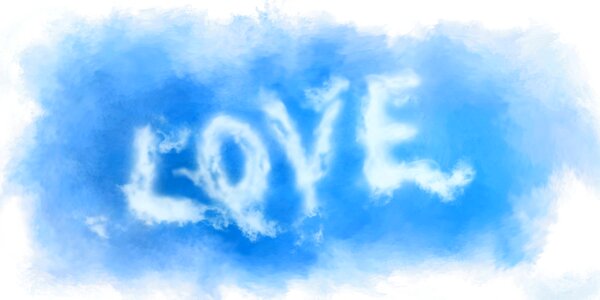 Sky affection valentine's day. Free illustration for personal and commercial use.