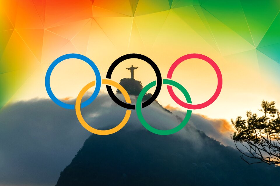 Brazil olympic rings sport. Free illustration for personal and commercial use.