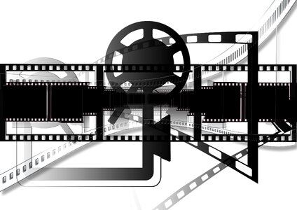 Movie projector cinema film. Free illustration for personal and commercial use.
