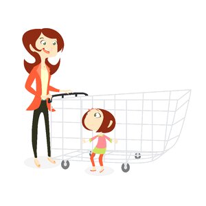 Child mother and son girl. Free illustration for personal and commercial use.