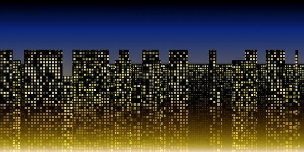 Sky skyscraper cityscape. Free illustration for personal and commercial use.