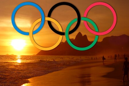 Brazil olympic rings sport. Free illustration for personal and commercial use.