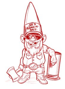 White trash bubba drawing. Free illustration for personal and commercial use.