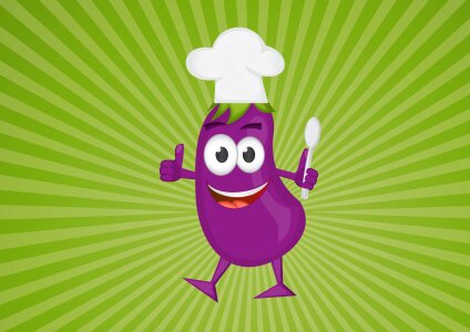 Cook vegetable character. Free illustration for personal and commercial use.