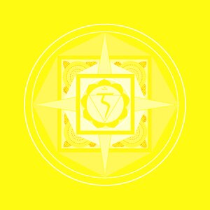 Yellow manipura energy. Free illustration for personal and commercial use.