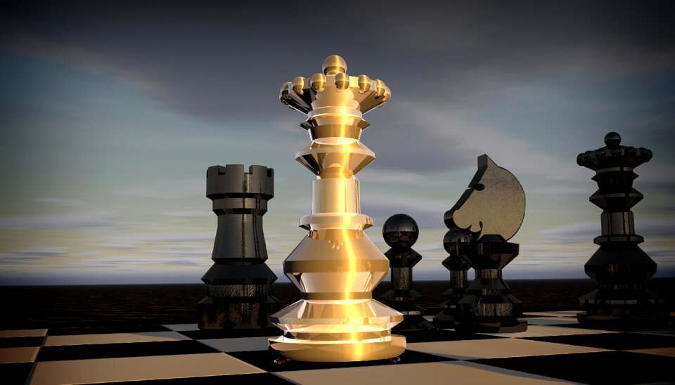 Bauer chess chess game. Free illustration for personal and commercial use.