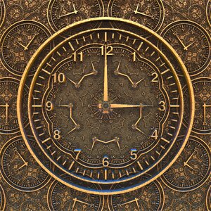 Clock antique brown time. Free illustration for personal and commercial use.
