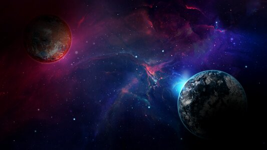 Planet cosmos background. Free illustration for personal and commercial use.