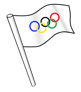 Flag olympiad sport. Free illustration for personal and commercial use.