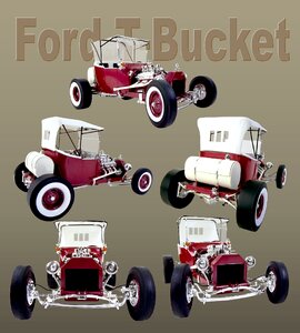 Auto ford t-bucket vintage. Free illustration for personal and commercial use.