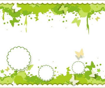 Green paint butterfly. Free illustration for personal and commercial use.