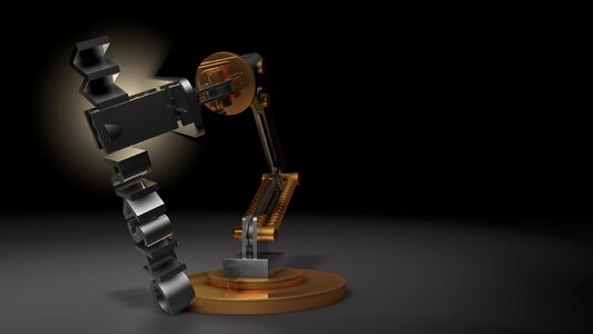 Robot robot arm simulation. Free illustration for personal and commercial use.