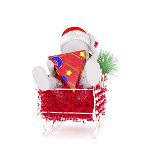 Isolated christmas 3d model. Free illustration for personal and commercial use.