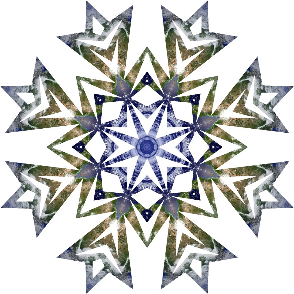 Geometric decorative kaleidoscope. Free illustration for personal and commercial use.