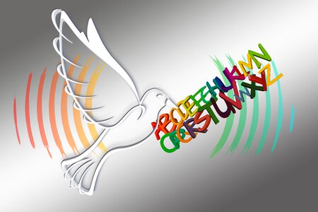 Abc harmony peace dove. Free illustration for personal and commercial use.