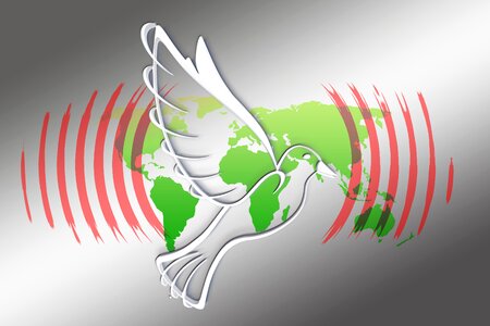 Peace dove world peace flying. Free illustration for personal and commercial use.