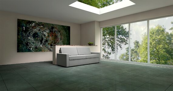 Tiles gallery apartment. Free illustration for personal and commercial use.