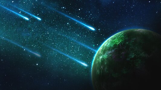 Universe asteroid comet. Free illustration for personal and commercial use.