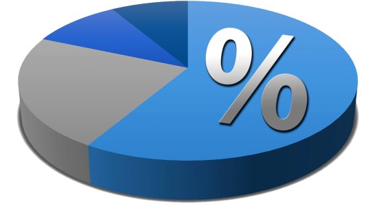 Percent data chart. Free illustration for personal and commercial use.