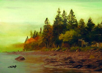 Landscape nature artwork. Free illustration for personal and commercial use.