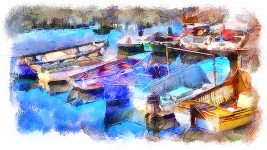 Harbor torbay devon. Free illustration for personal and commercial use.