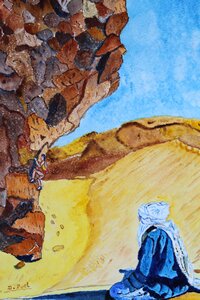Catherine of estivel mountains desert. Free illustration for personal and commercial use.