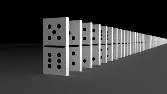 Domino effect play domino. Free illustration for personal and commercial use.