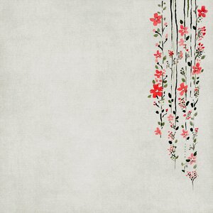 Asian flowers grey. Free illustration for personal and commercial use.