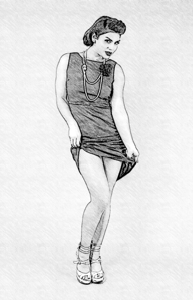 Model female sexy. Free illustration for personal and commercial use.