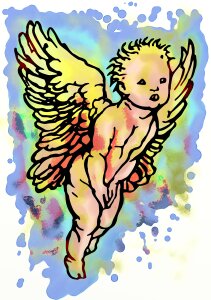 Vintage art wings. Free illustration for personal and commercial use.