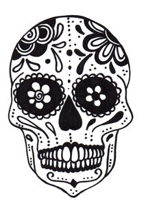 Mexican skull santa muerte Free illustrations. Free illustration for personal and commercial use.