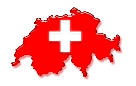 Cross red swiss flag. Free illustration for personal and commercial use.
