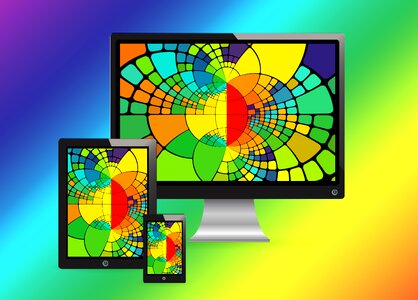 Colorful color technology. Free illustration for personal and commercial use.