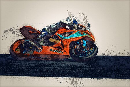 Motorsport motorcycle sport driver. Free illustration for personal and commercial use.