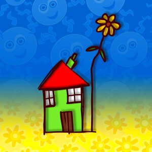 Home housing property. Free illustration for personal and commercial use.
