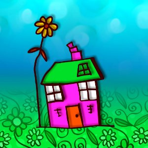Dwelling residential property. Free illustration for personal and commercial use.