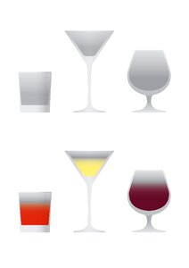 Full aperitif bar. Free illustration for personal and commercial use.
