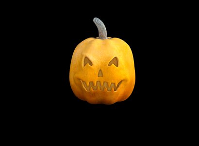 Autumn orange jack-o-lantern. Free illustration for personal and commercial use.