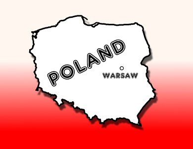 The outline of the map of poland geography. Free illustration for personal and commercial use.