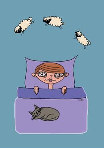 Sleep anxious Free illustrations. Free illustration for personal and commercial use.