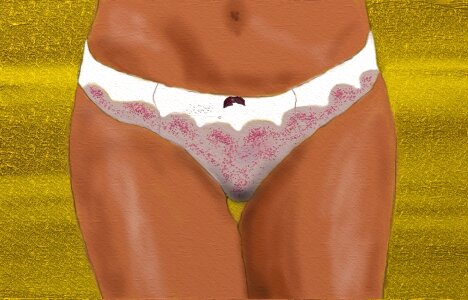 Panties woman thigh. Free illustration for personal and commercial use.