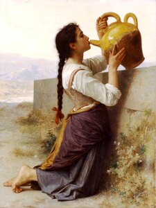 Bouguereau painting art. Free illustration for personal and commercial use.